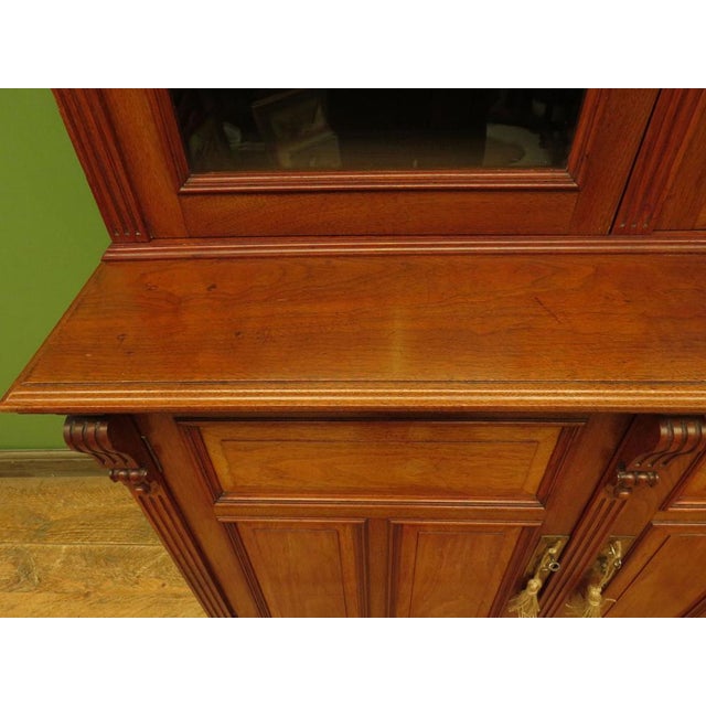 Two Part Book Cabinet with Glazed Top, 1890s For Sale - Image 12 of 17
