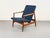 A delicate teak armchair, designed by Hans Olsen for Frem Røjle of Denmark. Crafted to a high standard with fine details....