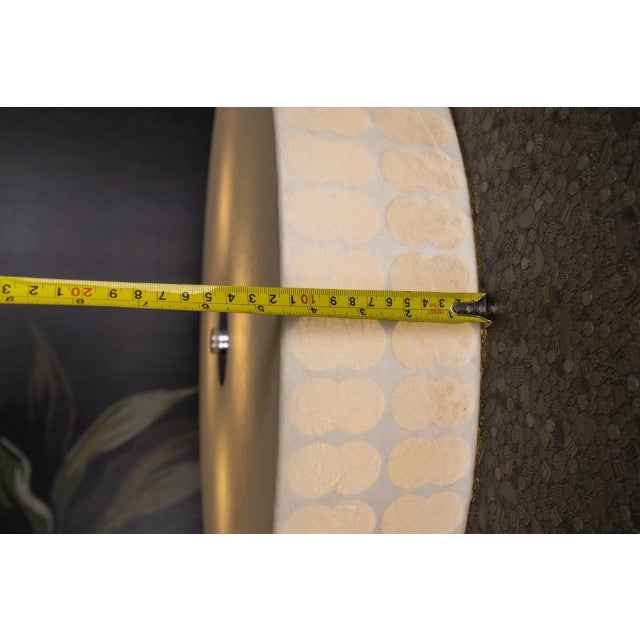 Large Mid-Century Modern Round White Cocoon Flush Mount from Goldkant Leuchten, 1960s For Sale - Image 17 of 18