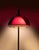 Vintage Red Floor Lamp in Marble Base and Acrylic Glass Shade, Italy, 1970s For Sale - Image 4 of 5