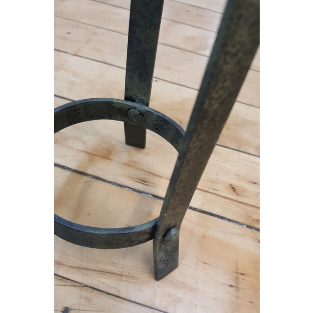 2000 - 2009 Sarreid Murano Glass Planter on Iron Stand For Sale - Image 5 of 7