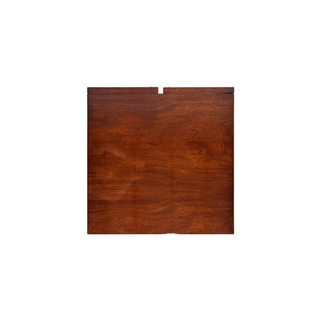 Wood Vintage Mid Century Modern Architectural Rosewood Cabinet on Chrome Base For Sale - Image 7 of 16