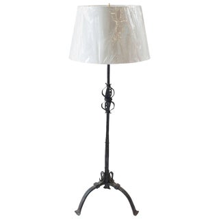 Black Wrought Iron Floor Lamp For Sale