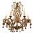 Vintage Italian Beaded and Amber Chandelier For Sale