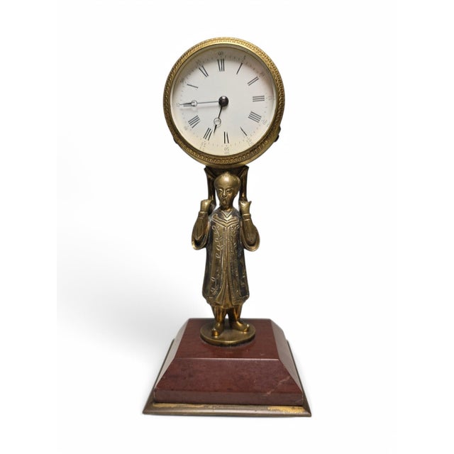 Small Chinese Clock, 1900s For Sale - Image 6 of 13