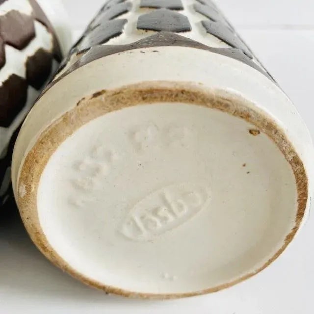 Vases with Relief Decoration from Jasba, West Germany, 1960s, Set of 2 For Sale - Image 6 of 7