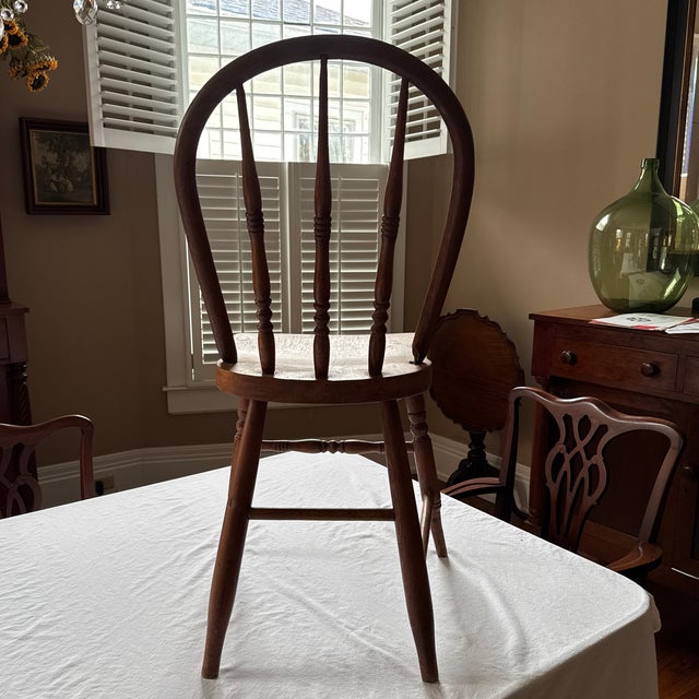 Farmhouse Antique Spindle / WIndsor Style Chair For Sale - Image 3 of 10