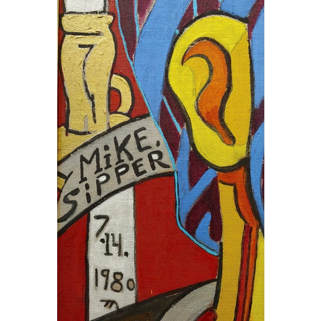 William Robert Brun -Surreal Self Portrait - Oil Painting For Sale - Image 4 of 10