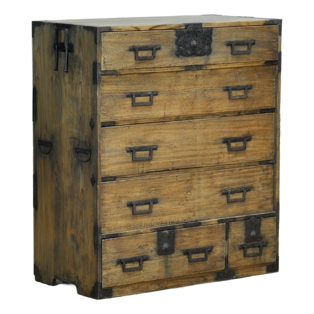 Japanese Tansu Chest of Drawers, 1870 For Sale