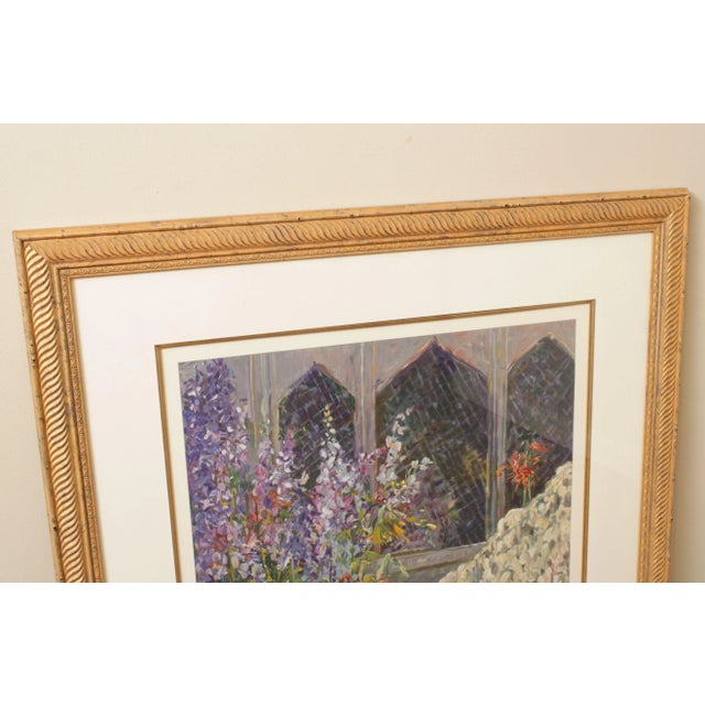 Plastic Henri Plisson 'A Place in the Garden', Custom Framed Serigraph For Sale - Image 7 of 13