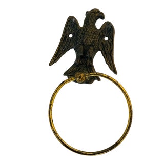 Antique American Bronze Eagle Towels Hanger For Sale