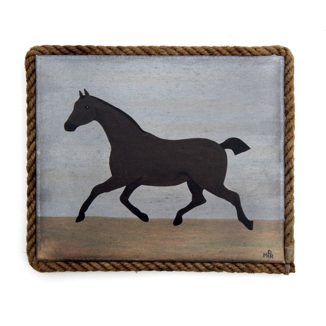 Matt Rix, Naïve Style Galloping Horse, Oil Painting For Sale - Image 11 of 11
