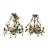 Pair of Italian Metal Floral Chandeliers For Sale