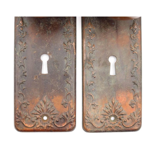 Victorian Antique Victorian Brass Dummy Door Knob Set For Sale - Image 3 of 5
