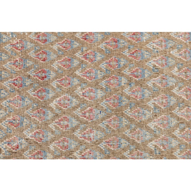 Antique Tabriz Style Wool Rug With Geometric Pattern in Subtle Earth Tones For Sale - Image 4 of 11