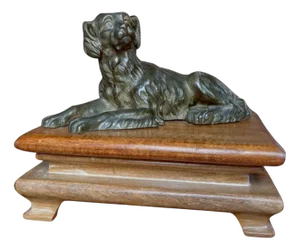 Large Vintage Dog Statue in Bronze, 2000