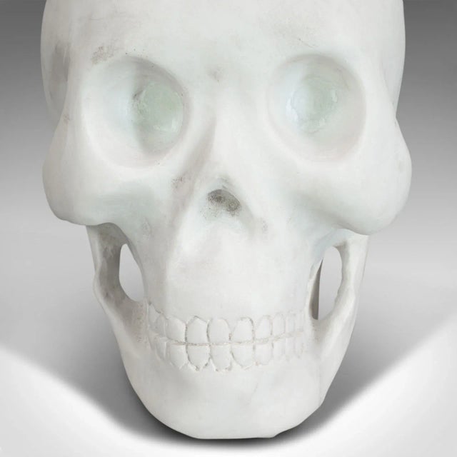 20th Century Marble Decorative Ornamental Skull For Sale - Image 9 of 11