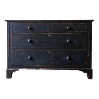 Antique Ebonized Pine Chest of Drawers - Circa 1830 For Sale