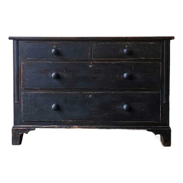 Antique Ebonized Pine Chest of Drawers - Circa 1830 For Sale