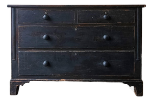 Antique Ebonized Pine Chest of Drawers - Circa 1830