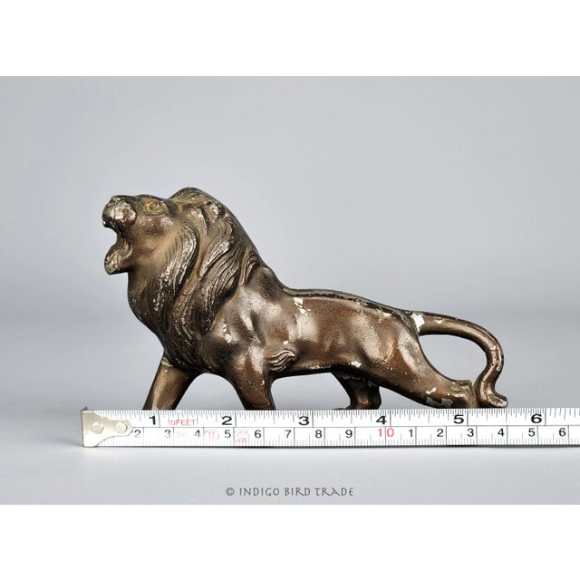 Vintage Art Deco Spelter Lion Statue This beautiful lion is made from spelter. It is in good condition with some loose to...