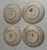 Victorian Antique 19th Century Wild Rose & Basketweave Majolica Teacups & Saucers - Set of 4 For Sale - Image 3 of 8