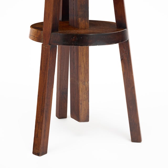 French 19th Century Solid Walnut Tripod Pedestal Stand, Circa 1890 For Sale - Image 9 of 9