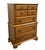American Ethan Allen Heirloom Nutmeg Maple Colonial Early American 38" Chest on Chest 10-5305 For Sale - Image 3 of 12