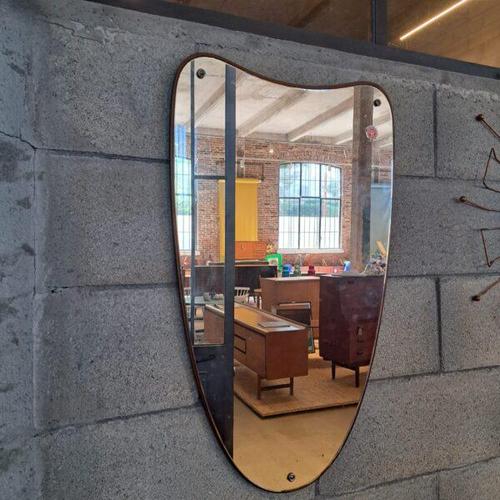 Vintage Teak Framed Mirror, Denmark, 1960 For Sale - Image 3 of 3