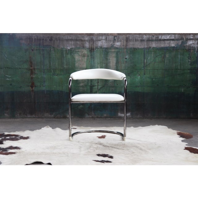 Vintage Anton Lorenz for Thonet "Ss33" Armchair in White + Chrome For Sale - Image 15 of 15
