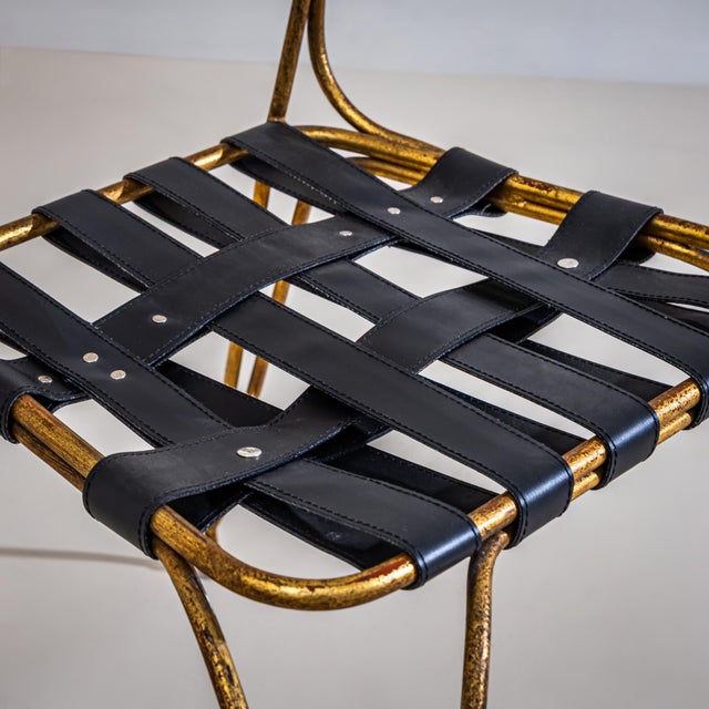 Pair of Metal Side Chairs by Gio Ponti for Casa E Giardino, Italy, 1950s For Sale - Image 10 of 11