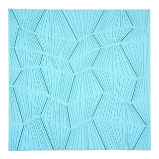 Contemporary Abstract Acrylic and Thread on Canvas Painting "Bulge 14" by Holly Miller For Sale