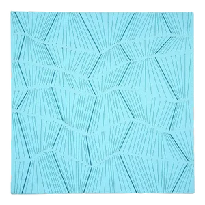 Contemporary Abstract Acrylic and Thread on Canvas Painting "Bulge 14" by Holly Miller