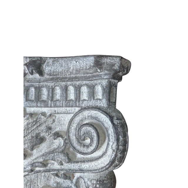 Paint Vintage Neoclassical Corinthian Capital Column Decorative Wall Brackets- A Pair For Sale - Image 7 of 12