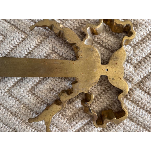 Metal Vintage Brass Candle Holders/Candle Sconces/ Wall Decor For Sale - Image 7 of 14