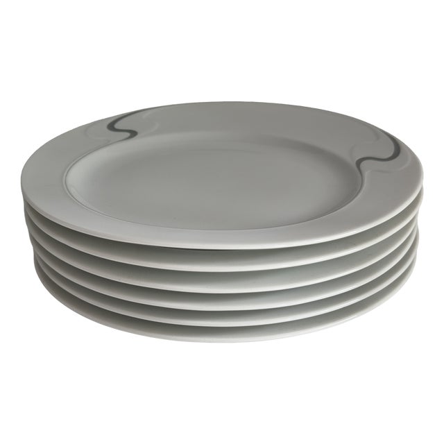 Asimmetria Slate Salad Plates by Björn Wiinblad for Rosenthal Studio Linie, 1989, Set of 6 For Sale