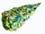 A striking large hand blown mercury glass tree ornament embellished with hand painted colors and glitter. Marked "West...