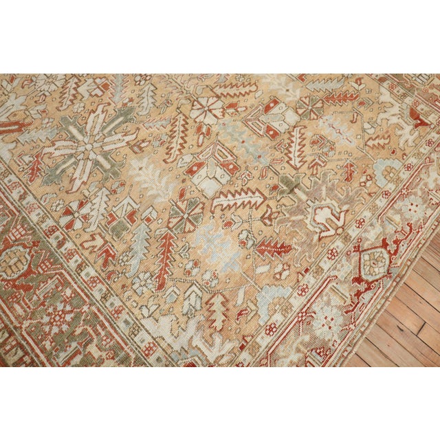 Persian Antique Zabihi Collection Room Size Heriz Rug - 6'10" x 9'10" For Sale - Image 3 of 12