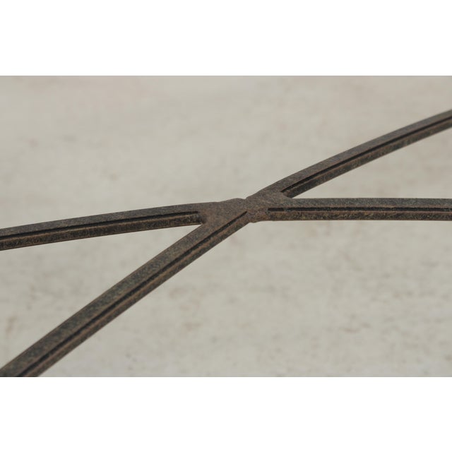 Outdoor Cast Aluminum Glass Top Patio Cocktail Table For Sale - Image 10 of 14