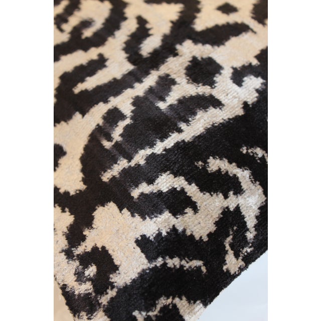 Contemporary Velvet Ikat Bohemian Throw Pillow For Sale - Image 9 of 12
