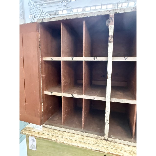 1920s Antique Industrial Cubby Wall Cabinet For Sale - Image 5 of 12