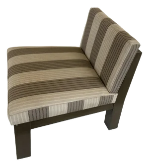 Transitional Tan and Brown Slipper Chair