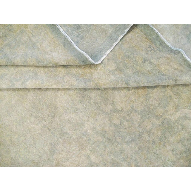 Galerie Shabab Collection Large Handmade Chinese Carpet in Seafoam Blue and Seafoam Green For Sale - Image 9 of 9