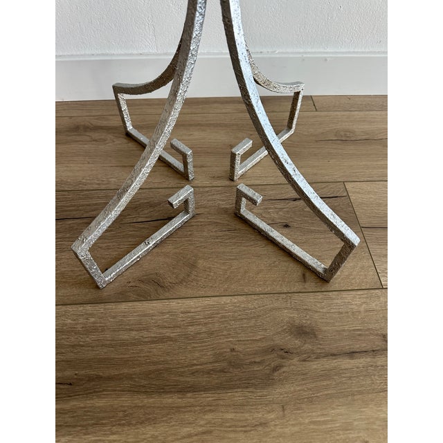 Visual Comfort John Richard Silver Greek Key Floor Lamp For Sale - Image 4 of 9