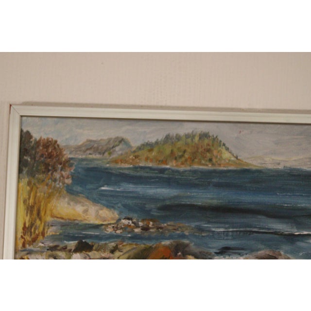 Barbro Herlitz, Islands, 1970s, Oil on Panel, Framed For Sale - Image 8 of 16