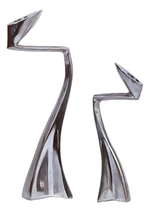 Brutalist Candleholders by Matthew Hilton, 1980s, Set of 2