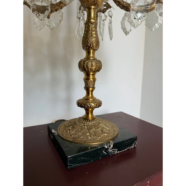 Late 19th Century Victorian Tabletop Electric Five-Arm Candelabra Table Lamp For Sale - Image 5 of 11