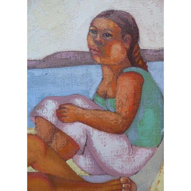 Juana Elena Diz, Fun in the Sun, 1960s, Oil Painting on Canvas, Framed For Sale - Image 11 of 16
