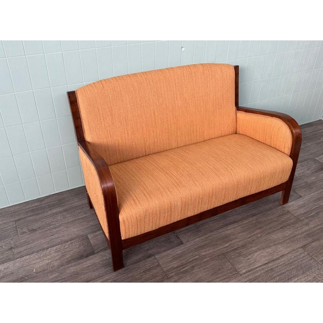Brown Antique Art Deco Sofa in Bentwood, 1930s For Sale - Image 8 of 11
