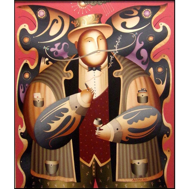 "Mr. Butterfly" 2000 by Anton Arkhipov Original Oil on Canvas Image Size : 39" x 36" Framed size : 52" x 46" Hand signed...